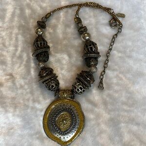 ☘️VTG Tresk Chunky Metal Necklace